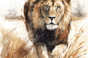 Running Lion